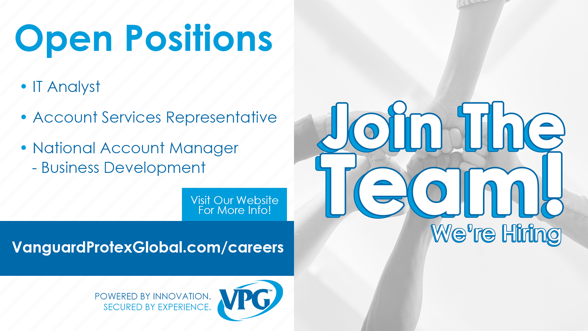 VPG is hiring! VPG is hiring!
