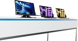 Titan Laptops on Store Fixture (Maximizing Display Space)