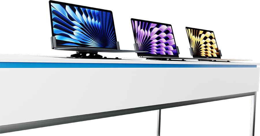 Titan Laptops on Store Fixture (Maximizing Display Space)