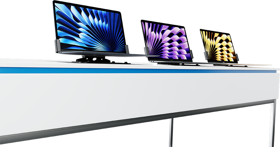 Titan Laptops on Store Fixture (Maximizing Display Space)